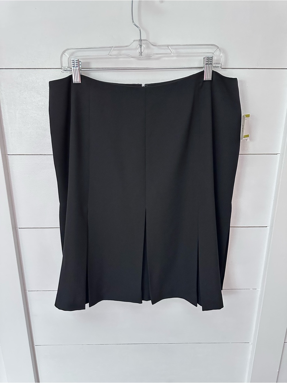 New Kasper 14P Black Pleated A-Line Women classic old money classic preppy Skirt